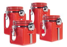 four red canisters are on sale for $ 39 99