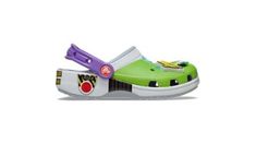 Step into the playful world of Toy Story with our Crocs Toddlers' Classic Woody Clogs. Featuring the iconic character Buzz Lightyear, these comfy clogs are perfect for little adventurers! | Crocs Adults' Classic Toy Story Buzz Clog (M05/W07) | Academy Sports & Outdoors Toy Story Buzz, Academy Sports, Mens Slides, Buzz Lightyear, Classic Toys, Iconic Characters, Toy Story, Clogs, Shoes Mens