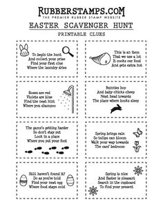 an easter scavenger printable for kids to use on their own crafts and activities