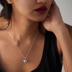 An instant heirloom, the Dollhouse Heart Locket is perfectly balanced in size and sentiment; a nostalgic classic that is just sweet enough. Made to slip on and off of our chains - we cannot guarantee that they will work with other chains. Note: we Catbird Silver Heart Locket Aesthetic, Silver Necklace Locket, Silver Locket Aesthetic, Silver Heart Locket Necklace, Catbird Necklace, Romance Perfume, Catbird Jewelry, Silver Heart Locket, You Are My Moon