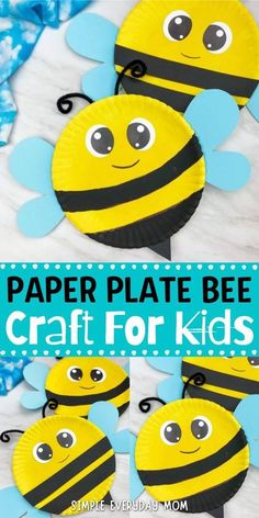 paper plate bee craft for kids to make