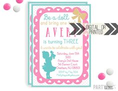 a pink and blue birthday party with polka dots