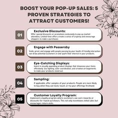 an info sheet with flowers and the words, how do you use it to attract customers?