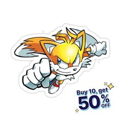 an image of a sticker with the words buy 10 get 50 % off on it