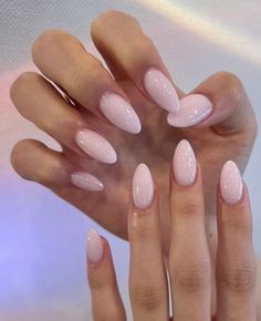 Not my image, Baby Pink Gel Nails Pink Gel Nails, Festive Nail Art, Spring Nail Designs, Brighter Days, Spring Nail, Nail Designs Spring, Nails Inspo, Blooming Flowers, Acrylic Nail Designs