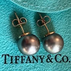 Designer: Iridesse By Tiffany Co. Iridesse Pearls Was A Company Owned By Tiffany & Co. That "Specialized In Pearl Jewelry Only". It Has Since Gone Out Of Business But I Still Have A Few Of Their Items. The Iridesse Company Had All Price Points And Would Typically Sell Their Less Expensive Pearls With Sterling Silver And They Would Typically Pair The More Expensive Pearls With Gold And Platinum. If I Remember Correctly The Settings Are 18k And The Backs Are Marked 14k...Please Note That There Is Luxury Tahitian Pearl Earrings Gift, Luxury Tahitian Pearl Earrings For Gift, Luxury Tahitian Pearl Earrings For Anniversary, Luxury Gray Jewelry For Formal Occasions, Gray Luxury Jewelry For Formal Occasions, Tahitian Pearl Bracelet, Grey Pearl Earrings, Tiffany And Co, Tahitian Pearls