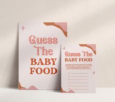 a pink and orange greeting card with the words guess the sweet mess