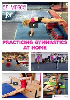 the video shows how to practice gymnastics at home