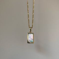 Rectangle Necklace, Fashion Accessories Photography, Accessories Photography, Mother Of Pearl Necklace, Gift For Her Birthday, Necklace Sterling Silver, Jewelry Inspo, Necklace Gift, Sterling Silver Pendant