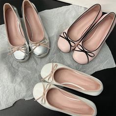 LBSFY - Designers Butterfly-knot Women Pumps Fashion Shallow Slip On Thick Low Heel Sandalias Ladies Elegant Outdoor Mary Jane Shoes Zapatos Mary Jane, Chunky Heel Shoes, White Shoes Women, Womens Mary Janes, Spring Sandals, Butterfly Knot, Casual Flat Shoes, Elegant Shoes, Ankle Strap Pumps