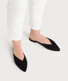 Slide into these sleek and feminine black suede pointed-toe women's mules that transition perfectly from day to night and adds effortless chic to any outfit. Free shipping and returns. Flat Suede Mules With Textured Footbed, Black Suede Slides With Round Toe, Comfortable Suede Slip-on Slides, Black Textured Slip-on Mules, Black Textured Footbed Slip-ons, Black Slip-on Flats With Textured Footbed, Black Suede Slides With Cushioned Footbed, Black Suede Mules With Removable Insole, Black Suede Slip-on Slippers