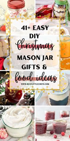 christmas mason jar gifts and food ideas