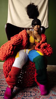 Kash Paige, Crochet Photoshoot, Afro Punk Fashion, Crochet Outfit, Glam Photoshoot, Crochet Clothing And Accessories, Photoshoot Themes, Crochet Fashion Patterns, Hair Shows