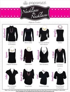 Types Of Clothing, Necklace For Neckline, Necklace Guide, Rok Outfit, Mode Tips, Jewelry Tips, Fashion Vocabulary, Kandy, Paparazzi Accessories