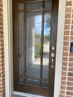 How to refinish a stained wood front door Stained Wood Front Door, Wood Front Door, Dark Wood Stain, Wood Front Doors, Dark Stain, Blue Stain, Stained Wood, Wood Door, Dark Stains