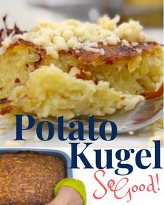 this potato kugel is so good and it's ready to be eaten