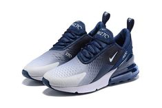 Navy Blue Nike Shoes, Fye Shoes, Air 270, Nike 270, Navy Blue Sneakers, Nike Air Monarch, Tennis Shoes Outfit, Nike Max, Nike Shoes Outfits