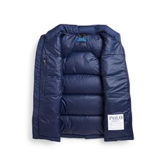 Great for transitional climes this vest features a water-repellent shell that’s made with recycled polyester and warm 650-fill-power down. Our iconic embroidered Pony adds a signature finish. A Signature, Down Vest, Repellent, Boy's Clothing, Water Repellent, Ralph Lauren, Water, Clothes