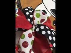 minnie mouse hair bow with polka dots