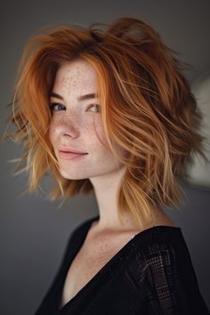 72+ Beautiful Strawberry Blonde Hair Ideas Short Strawberry Blonde Hair, Ginger Bob, Strawberry Blonde Bob, Strawberry Blonde Ombre, Medium Shaggy Hairstyles, Shaggy Hairstyles, Blonde Updo, Vintage Curls, Blonde Ponytail