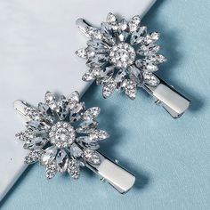 PRICES MAY VARY. Set of 2 Wedding Rhinestones Hair Clips ,Color :Silver The length is 6cm (2.36 ") Item width is about 3.5 cm (1.37") Material：Rhinestones ,Alloy This piece can be wore in serval different ways. You can wear it behind your hair or on the side as you like This beautiful hair comb is perfect for any formal occasion. It can be used both for a wedding hairstyle and for any holiday Hair Clips For Wedding, Flower Hair Clips Wedding, Hair Brooch, Rhinestone Hair Clip, Wedding Hair Clips, Rhinestone Hair, Wedding Hairstyle, Rhinestone Wedding, Rhinestone Bridal