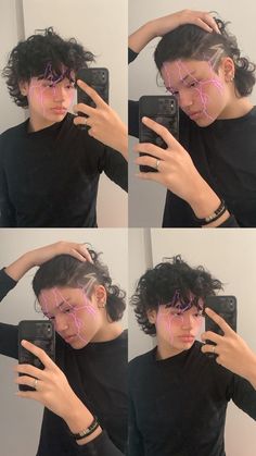 Non Binary Haircuts Curly, Cut Hair Short, Short Curly Hair Styles, Non Binary Haircuts, Tomboy Hairstyles, Mullet Haircut, Hair Styles For Women, Hair Inspiration Short, Short Curly Haircuts