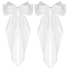 PRICES MAY VARY. 【Exquisite Design】The hair bows for women are made of high-quality satin fabric, soft and smooth. The classic bow element design is very delicate and elegant. Hair clip fixed behind the hair bow, toddler's hair bows strong grip, not easy to slip 【Large Size Hair Clip】The black/white hair ribbon is about 14.5 inches long and the barrette is about 3.3 inches long. The bobby pin naturally drops down to hold thick or curly long hair nicely. Pinning oversized bows in your hair will m Black White Hair, Bow Bun, French Ribbon, Toddler Hair Bows, Element Design, Elegant Hair, Hair Ribbons, Hair Accessories Clips, Hair Ribbon