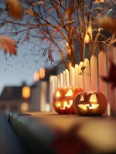 size: 12x9in Photographic Print: Halloween Street Decorations at Night by Solarseven : Halloween Backyard, Diy Halloween Porch, Party Ideas Halloween, Outside Halloween Decorations, Halloween Party Ideas, Halloween Porch Decorations, Halloween Porch, Halloween Decorations Indoor