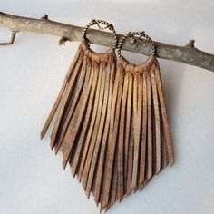 Caramel Pecan Leather Fringe Earring Shiny Brown Leather - Etsy Brown Tassel Earrings For Festivals, Bohemian Brown Fringe Earrings, Brown Fringed Tassel Earrings Gift, Brown Fringe Tassel Earrings For Gift, Brown Fringe Tassel Earrings As Gift, Brown Fringe Tassel Earrings For Festivals, Brown Dangle Earrings With Tassels, Brown Fringe Dangle Jewelry, Brown Tassel Jewelry For Festivals