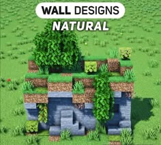 an image of a computer game with trees and plants on the top of it that says wall designs natural