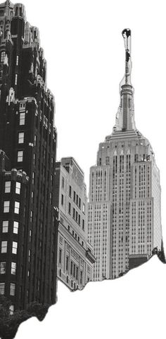 a black and white photo of the empire building in new york city