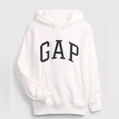 New With Tags; Color- New Off White Hoodie Gap, Gap Logo, Teen Top, Gap Sweater, White Hoodie, Fleece Hoodie, French Terry, Kids Shirts, Mens Sweatshirts