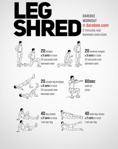 a poster showing how to do the leg shred