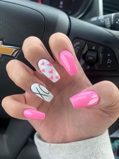 Valentine Nails Pink, Vday Nails, Valentine Nail Art, February Nails, Nail Designs Valentines, Spring 2025, Nails Spring