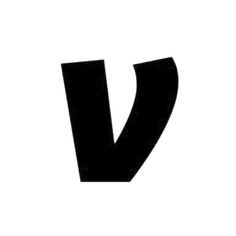 a black and white photo of the letter v