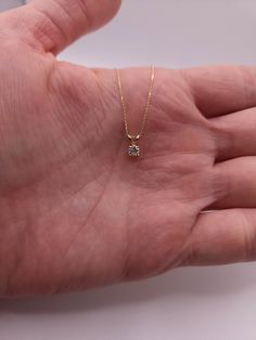 "This is a beautiful Lab Grown diamond design pendant.  It is set in real solid 14Kt Gold and the chain is 14Kt Gold as well.  You can choose if you want 14Kt White Gold, 14Kt Yellow Gold or 14Kt Rose Gold.  We have a lot of beautiful jewelry with natural diamonds. If any listing states \"diamond\" then it is a natural diamond. If the listing states \"Lab Grown\" it is a Lab Grown diamond. It has a special loop where the chain goes through so that the diamond sits comfortably on you when you wear it. This is the perfect gift for mom, wife, fiancee, girlfriend, valentine, daughter, family or friend. It is a special gift for mother's day, valentine's day, wedding, anniversary, birthday, Christmas, Easter, New Year's and any holiday. Color: FG Clarity: VS-SI Comes with 18 inch chain (If you n Vintage Diamond Pendant Necklace, Anniversary Necklace With Single Diamond In Diamond Shape, Anniversary Diamond-shaped Necklace With Single Diamond, Anniversary Single Diamond Necklace, Gift Diamond-shaped Necklace With Single Diamond, Gold Solitaire Necklace With Diamond Cut Pendant, 14k Gold Solitaire Necklace With Diamond Pendant, Yellow Gold Solitaire Pendant Necklace With Prong Setting, Yellow Gold Solitaire Necklace With Prong Setting