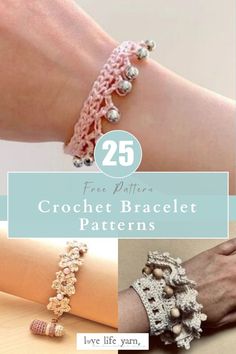 25 Crochet Bracelet Patterns: From Chunky Bangles to Eye-Catching Cuffs Easy Crochet Bracelet Tutorial, Crochet Beads Bracelets, Crochet Thread Jewelry, Crochet Button Bracelet, Beaded Crochet Bracelets Free Pattern, Crochet Thread Bracelet, Diy Crochet Jewelry Free Pattern, Crochet Friendship Bracelet, Crocheted Bracelets Free Pattern