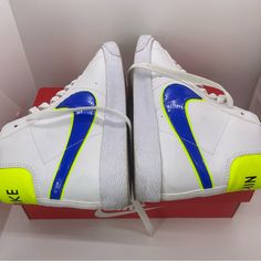 Like New Condition Nike Blazer Mid. Nice Contrast Of Colors P -Please Ask For Measures If Needed. -Same Or Next Day Shipping. -Items Carefully Package. -No Rips Stains Or Holes. -Bundle Discount Available. -Smoke-Free Home. -Fair Offers Welcome. -Colors May Differ Base On Devices. -Unless Listed Nwt, All Items Are Preloved Minor Imperfections May Exist. -See Pictures For Additional Info Needed. Thank You For Checking Out My Closet!! Please Check Our Other Listings And Feel Free To Ask Any Questi Shoes Nike Blazer, Nike Blazer Mid, Nike Blazers Mid, Blazer Mid, Nike Blazer, Mid Size, Kids Nike, Shoes Nike, White Nikes