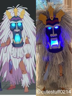 Disney Couple Costumes, Kida Atlantis, Tiki Masks, Disney Marathon, Atlantis The Lost Empire, Cheap Costumes, Flamingo Birthday Party, Tiki Mask, Hello Kitty Images