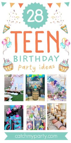 Teen Birthday Party Ideas, 13th Birthday Party Ideas For Girls, 12th Birthday Party Ideas, Teen Girl Birthday Party, Teen Birthday Party, 14th Birthday Party Ideas, Girl Bday Party