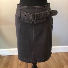 Free People Denim Belted Pencil Skirt - New With Tags. This Sleek Pencil Skirt Is Made Of Super Stretchy Denim. An Attached Waist Belt And Seamed Details Add A Casual-Chic Flair And Provide A Hip Hugging Fit. Color- Worn Black Fabric - 53% Cotton, 23% Rayon, 22% Polyester, 2% Spandex Size - 12 Please Make Note Of Additional Measurements In Pictures. *** No Low Ball Offers Please Spring Fitted Belted Denim Skirt, Fitted Belted Denim Skirt For Spring, High Rise Fitted Skirt With Belt Loops, Chic Fitted Denim Skirt With Belt Loops, Fitted Mid-rise Denim Skirt With Belt Loops, Fitted Denim Belted Bottoms, Fitted Dark Wash Skirt With Belt Loops, Casual Fitted Belted Skirt, Fitted Denim Skirt With Belt Loops For Work