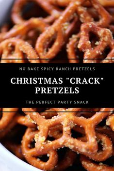 Spicy Pretzels, Ranch Pretzels, Seasoned Pretzels, Spicy Ranch, Christmas Pretzels, Pretzel Snacks, Thanksgiving Appetizer Recipes, Pretzels Recipe, Party Snack