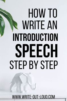 the words how to write an instruction speech step by step are shown in black and white