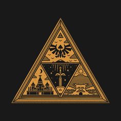 the legend of zelda's triangle with an image of a bird on it