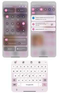 two screens showing the different types of texting on their phone's screen and keyboard