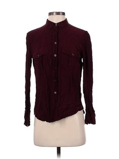 MNG Long Sleeve Blouse Size: Small Tops - used. No Fabric Content | MNG Long Sleeve Blouse: Burgundy Tops - Size Small Burgundy Top, Gap Women, Old Navy Women, Ralph Lauren Womens, Small Tops, Abercrombie Fitch, Mens Long Sleeve, Sleeve Blouse, Long Sleeve Tops