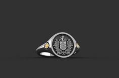 Customized Ring, Coat of Arms Ring, Raised Family Celtic Ring, Crest Ring Gift, Personalized Signet Ring, Gold Coated Family Crest Ring Gift  This product is GUARANTEED for life. - College graduation rings for men and women delicately engraved with your school logo or any other initials or image you want. - The ring has solid back. Deep and detailed engraving very delicately handcrafted unisex - looks super cool on both women & men - The ring is 925 Silver - Please contact me for your 10 carat a Graduation Rings College, Family Crest Ring, Signet Ring Gold, Family Crest Rings, Unisex Looks, Graduation Rings, Celtic Ring, Celtic Rings, School Logo