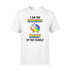 Shipping from the US. Easy 30 day return policy, 100% cotton, Double-needle neck, sleeves and hem; Roomy Unisex Fit. Pre-shrunk Cotton Rainbow T-shirt, Rainbow Cotton T-shirt, Pre-shrunk, Rainbow Cotton T-shirt Pre-shrunk, Rainbow Sheep, Lgbt T Shirts, The Rainbow, Fashion Company, Ladies Tops Fashion, Kids Hoodie