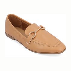 The Mizza Loafer Flats from Journee Collection add a stylish finish to any look. With their 4 mm tru comfort foam insole, soft luxe vegan leather, hardware detail, block heel, and tapered square toe, this design is sure to catch compliments. Apron toe details top the design for a sophisticated but easy finish.Features: ComfortClosure Type: Slip-OnFootwear Technology: Memory Foam InsoleShoe Heel Height: 1/2 InchUpper/Outer Base Material: 100% PolyuretheneShoe Lining Material: PolyurethaneSole Mat Square Toe Flats, Block Heel Loafers, Tapered Square, Platform Block Heels, Loafers Style, Journee Collection, Leather Slip Ons, Loafers For Women, Look Cool