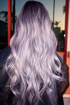 Silver Purple Hair, Light Purple Hair, Dyed Hair Pastel, Brown Ombre Hair